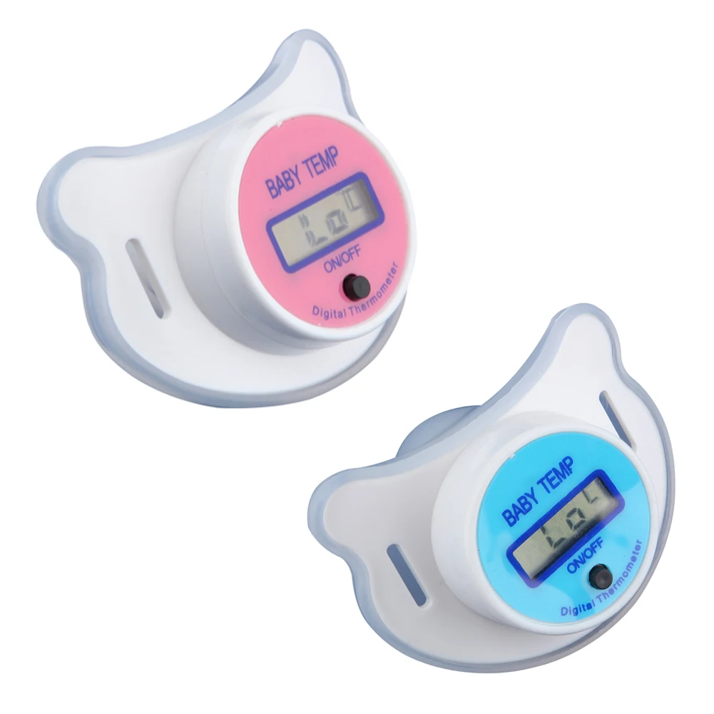 Výsledok vyhľadávania obrázkov pre dopyt Infants LED Pacifier Thermometer Baby Health Safety Temperature Monitor Kids