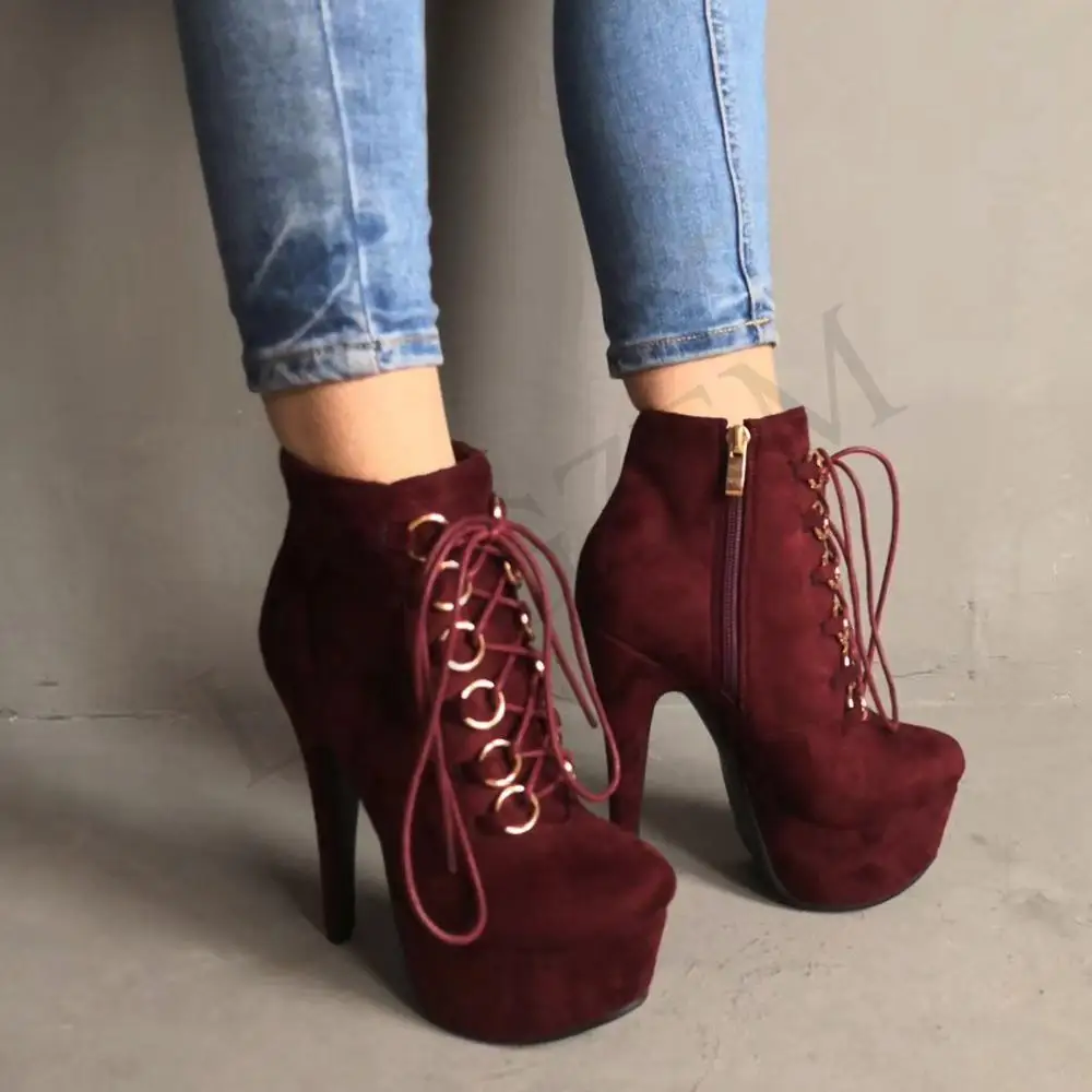 Botines Para Color Vino Online, 55%.