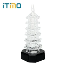 Детские прикроватные украшения детский подарок для ребенка Спящая башня ночные лампы Изменение цвета ночник светодиодный ночник