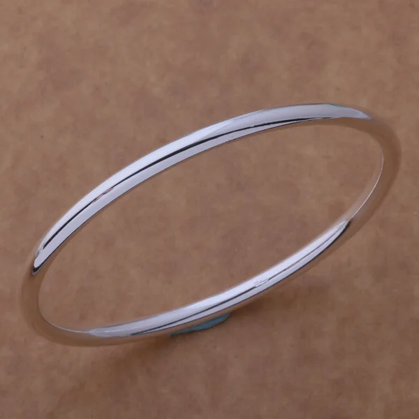 AB055 Hot Sale High Quality Silver Color Fine Jewelry Wholesale Fashion Bangles Circle The Bracelet | Украшения и аксессуары