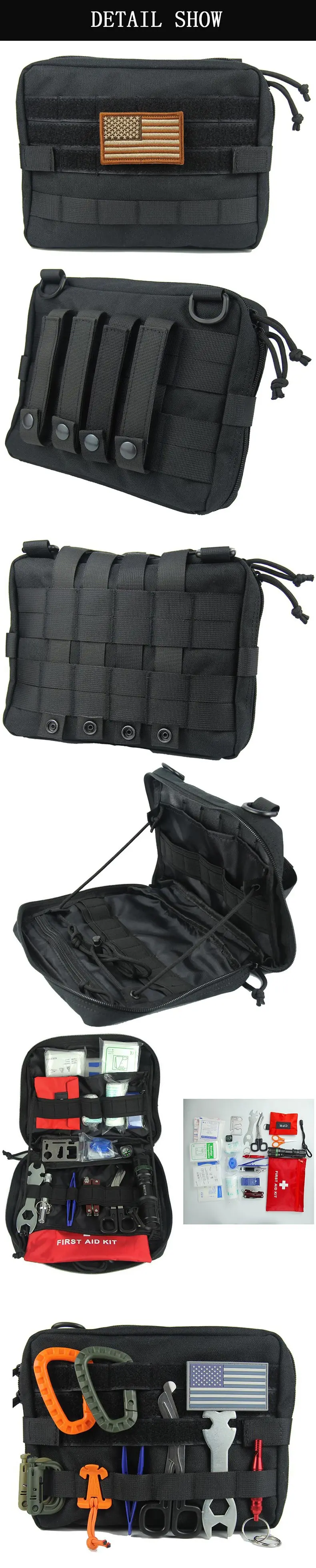 EDC военная система тактическая Сумка MOLLE Рюкзак армейские сумки Сумка для спорта на открытом воздухе многофункциональная Водонепроницаемая 1000D нейлоновая сумка XA732WA
