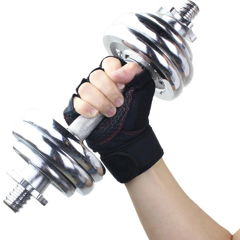 Anti Slip Weight Lifting Gloves Half Finger Fitness Wrist Wraps Sports Gym Training Outdoor Bycicle Exercise Body Building
