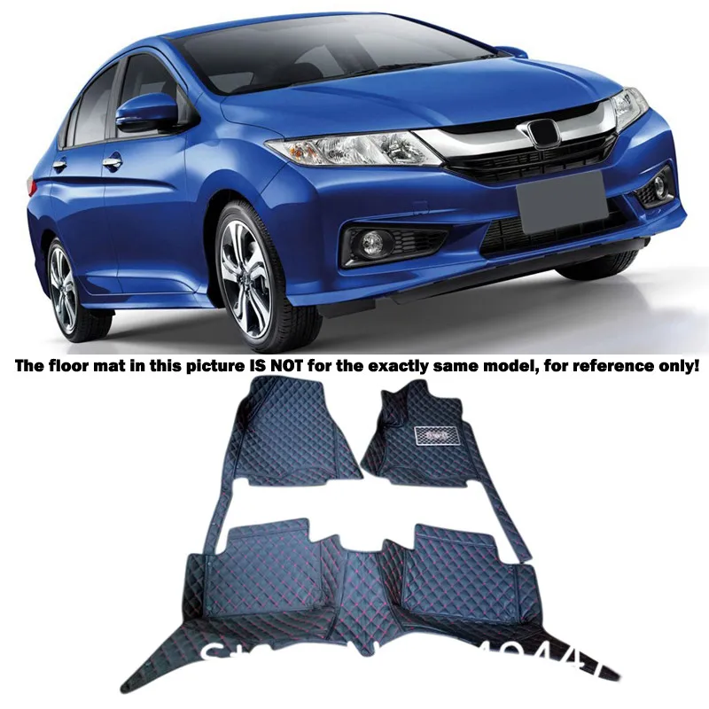 

Interior Leather Custom Car Styling Auto Floor Mats & Carpets Pads For Honda City 2015 2016
