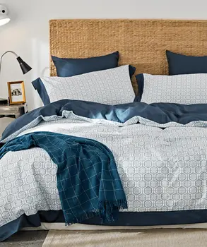 

european american geometric bedding set man,full queen king 100s cotton double home textile bed sheet pillow case duvet cover
