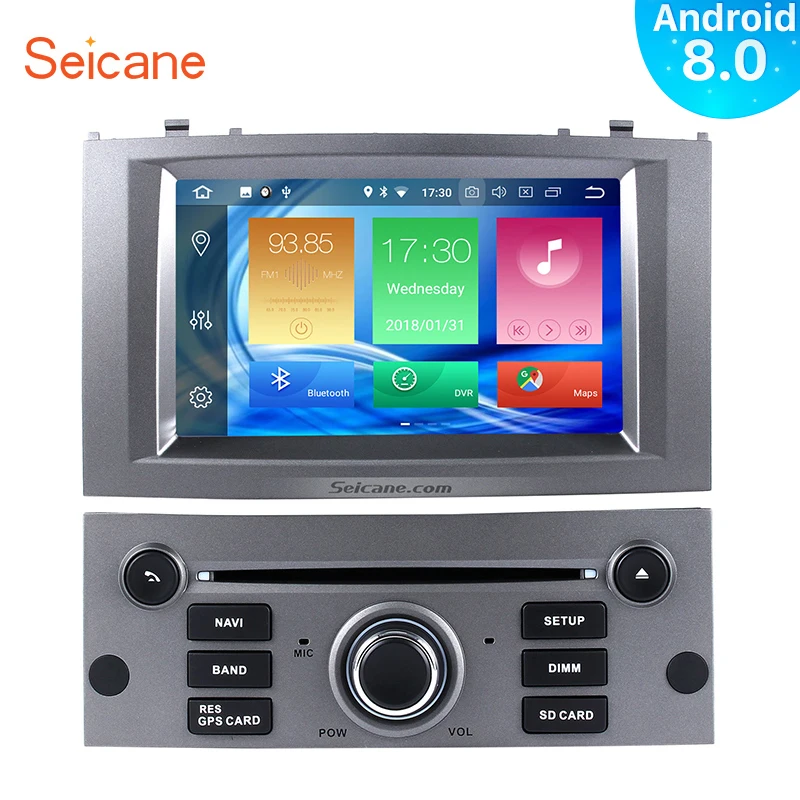 

Seicane Android 8.0 7"1Din Car Radio Stereo GPS Navigation Multimedia Player For Peugeot 407 2004 2005 2006 2007 2008 2009 2010
