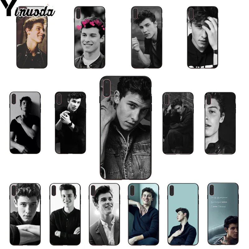 Умный чехол Yinuoda Shawn Mendes 98 черный мягкий для iPhone 6S 6plus 7 7plus 8 8Plus X Xs MAX 5 5S XR | Мобильные
