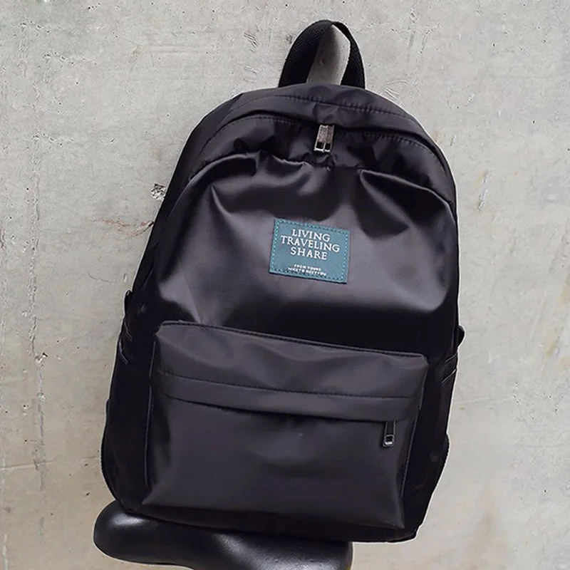 Модный женский школьный рюкзак, Женский Блестящий водонепроницаемый нейлоновый рюкзак, красивый стильный рюкзак для девочек, школьный рюкзак - Цвет: Черный