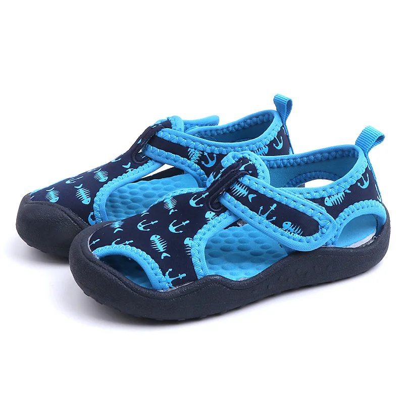 

Summer Kids Shoes Floral Printing Children Sandals Camouflage Baby Sneakers Hollow Out Kids Beach Shoes Fish Boy Sports Sandals