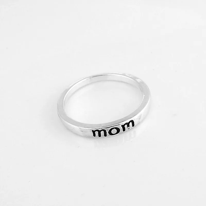 Кольцо DoreenBeads Love Mom серебряное кольцо с резьбой подарок для мамы модные трендовые
