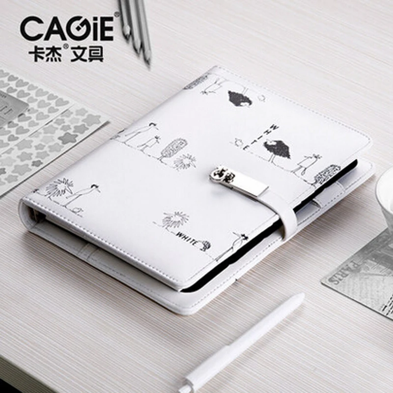 CAGIE Cute Travelers Notebook Refill a5 Binder Personal Diary Spiral Filofax a6 Planner Dividers Leather Organizer Agenda