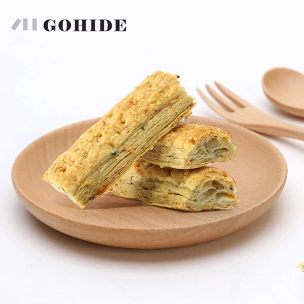 

JUH Wooden Japanese Food Sweets Fruit Dessert Coffee Dish Round Wood Prato Dinner Tableware Plates Tray Dried Cushion Pastry Mat