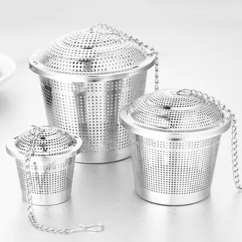 

Stainless Steel Tea Infuser Reusable Mesh Tea Strainer Fine Teapot Leaf Spice Coffee Filter Drinkware Kitchen Accessories S/M/L