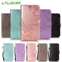 

Luxury Retro 3D Relief Lace Flower Dandelion PU Stand Leather Case For Huawei Honor 10 9 Lite 8 7A 7C 7S 7X 6X Cases Phone Shell