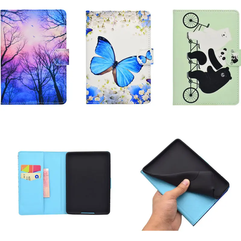 Cute PU Leather Case For Amazon Kindle Paperwhite Skin Shockproof Cover