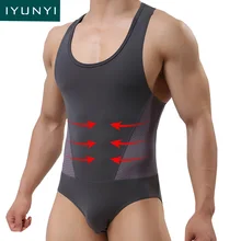 IYUNYI мужской корректирующий гимнастический костюм высокого качества для мужчин потеря веса цельный корсет для похудения Корректирующее Утягивающее нижнее белье