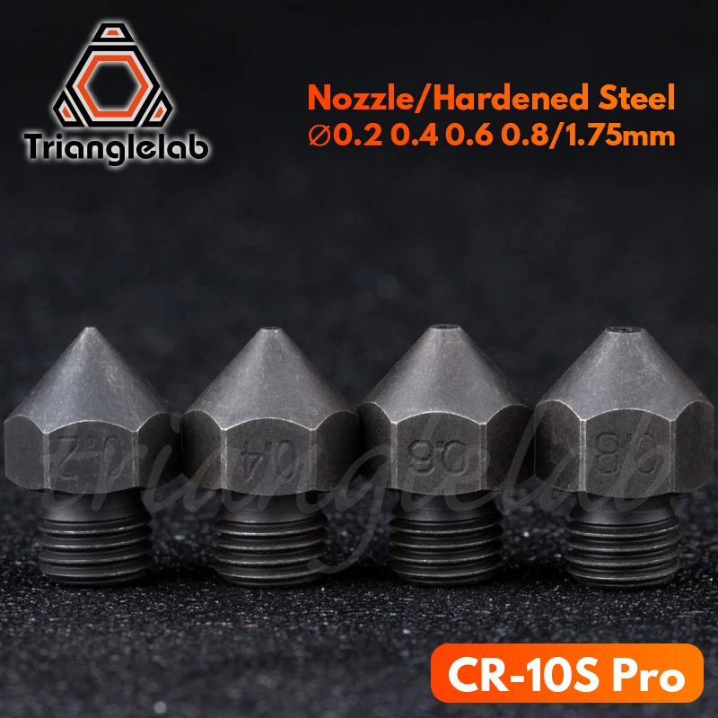 Trianglelab CR-10S pro закаленное стальное сопло высокая температура printer1.75 мм j-головка cr10S PRO тепловой блок ender3 hotend Резьба m6