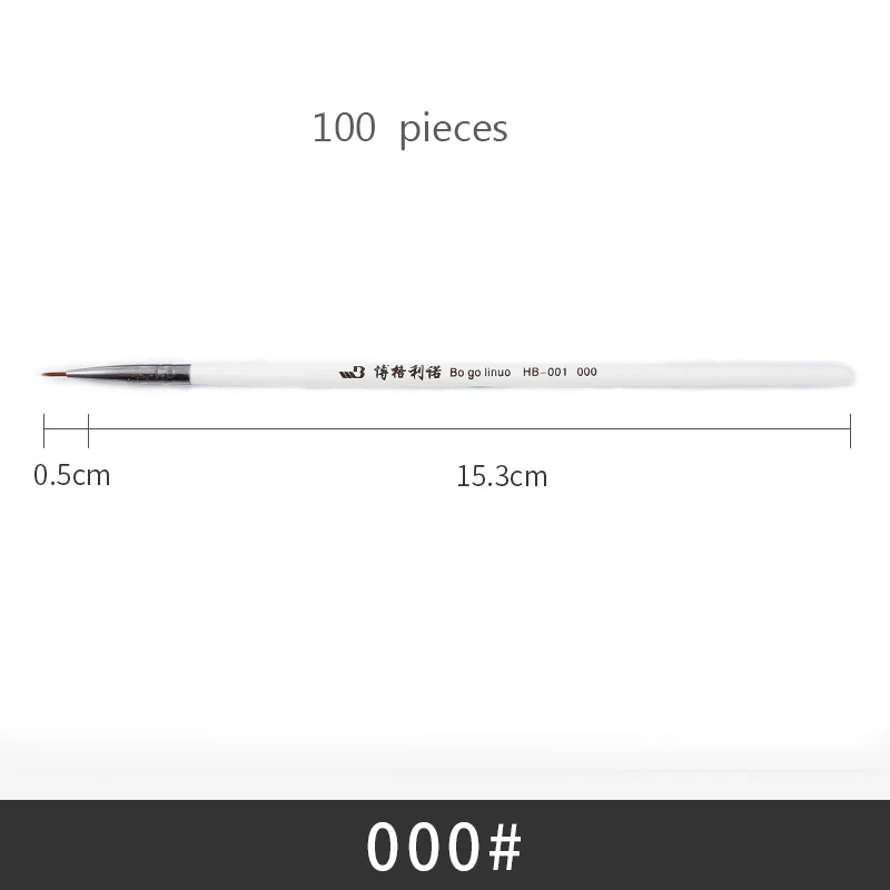 Bgln wolf тонкая ручка для рисования акварелью, эскизная ручка, очень тонкая ручка для дизайна ногтей, тонкие принадлежности художественные Кисти - Цвет: NO.000