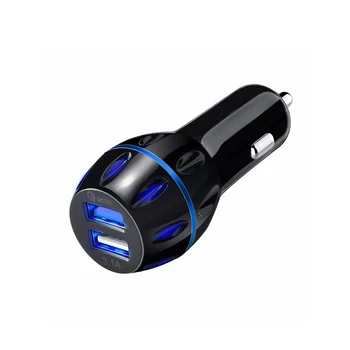 

Portable Halo Car Charger Dual USB QC3.0+3.1A Charger Car Socket