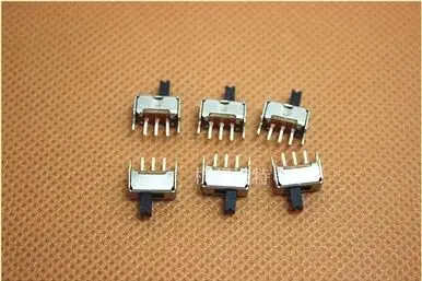 

20pcs SS12D07VG4 on off small slide switch with stand 4MM handle height 3pin