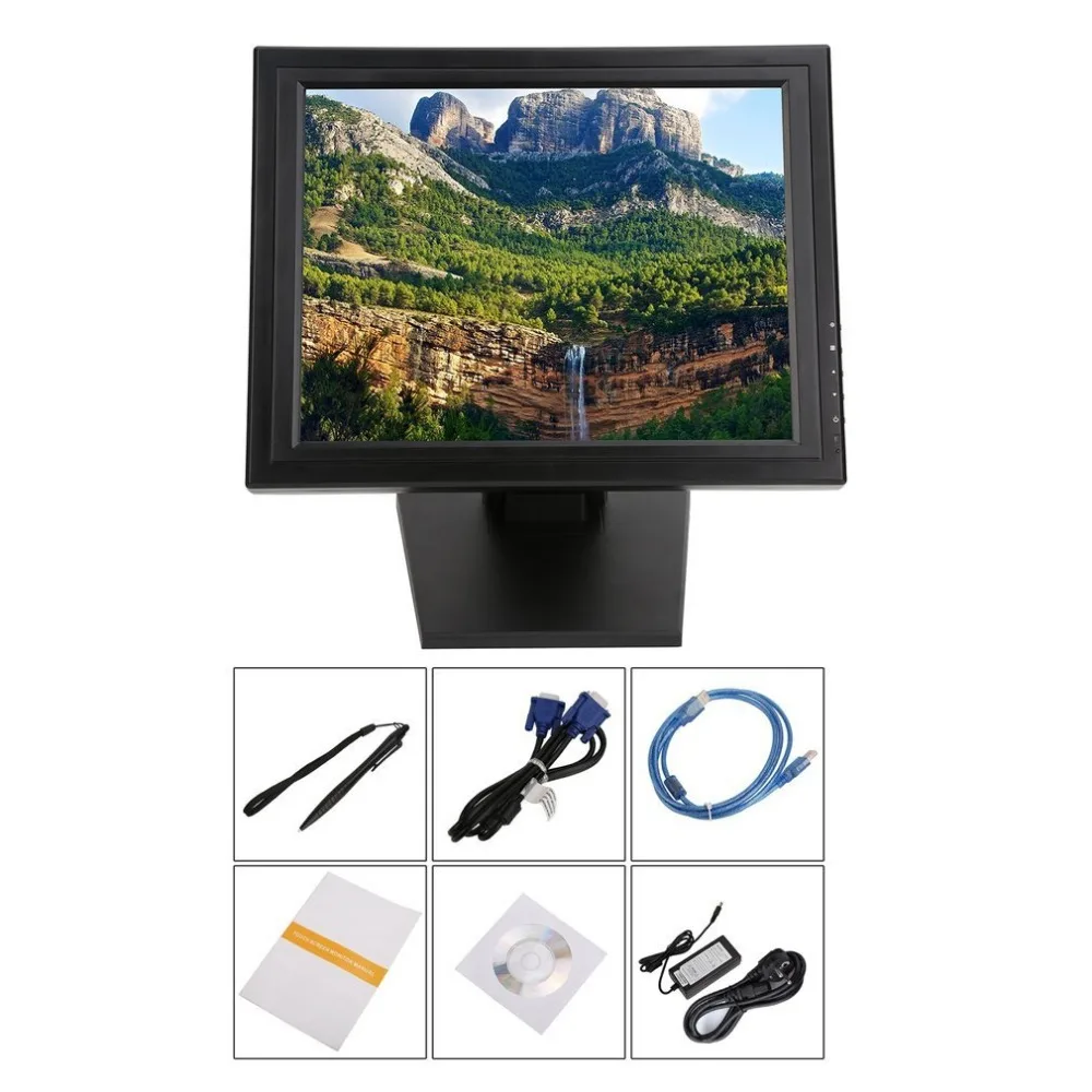 17 Inch Touch Screen LED Monitor POS TFT LCD TouchScreen 1024 X 768 Retail Restaurant Bar Touch Screen Display USB Interface