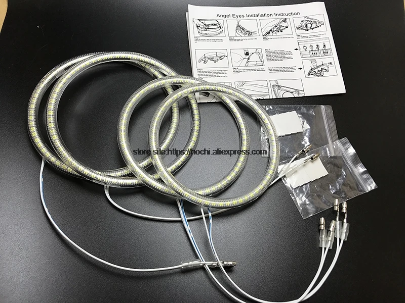 HochiTech для BMW E46 трансформер подтяжку лица с ксеноном ультра яркий SMD белый светодиодный ангельские глазки 2600LM 12 В halo Кольцо Комплект Дневной светильник