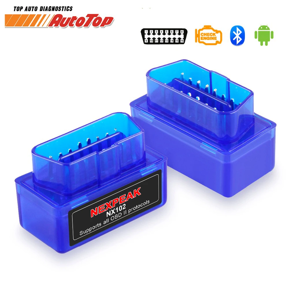 2019 OBD 2 ELM327 OBD2 adaptador Bluetooth ELM 327 V1.5 escáner diagnóstico automático para coches Android Torque en ruso -