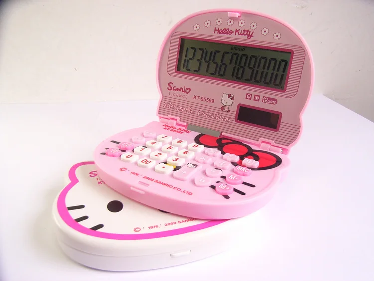 Милый HelloKitty базовый настольный электронный калькулятор 12 цифровой калькулятор