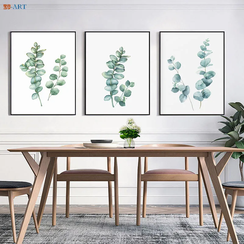 Betere Eucalyptus Print Greenery Wall Art Green Leaves Poster Modern YZ-89