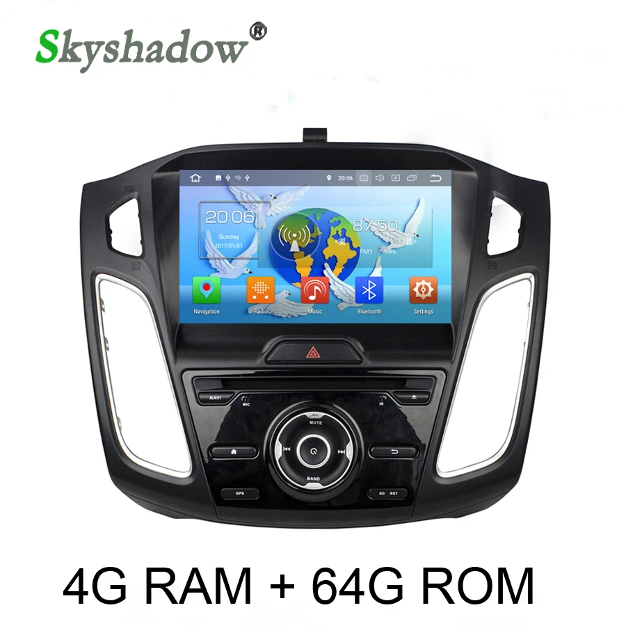 TDA7851 Android 9,0 для Ford Focus 2012- Восьмиядерный 64 Гб rom автомобильный dvd-плеер gps навигация RDS радио wifi 4G Bluetooth 4,2