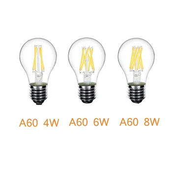 

COB LED Filament light A60 C35 G45 220V 240V E27 Filament Light LED Candle Bulb E14 LED Lamp Decoration lamp 360 degree