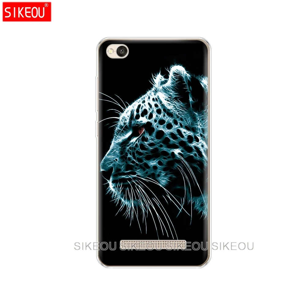 Силиконовый чехол для телефона для Xiaomi Redmi 4A мягкий силиконовый Живопись чехол для Redmi 4A Hongmi 4a 5,0 дюймов Волк тигр лев Leopard Медведь