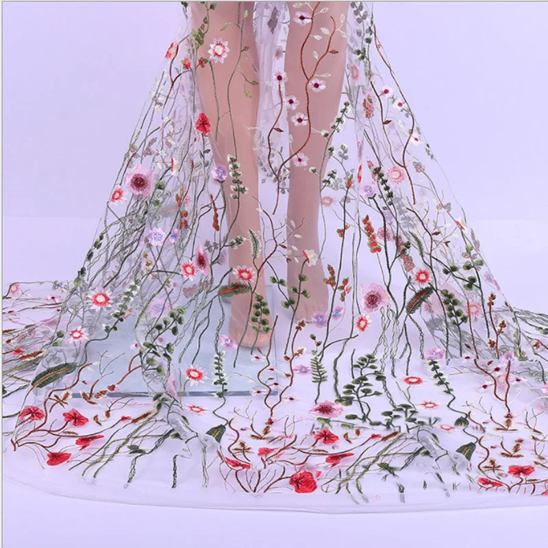 2019 Forest Embroidery Fabric Fashion Summer Dress ...