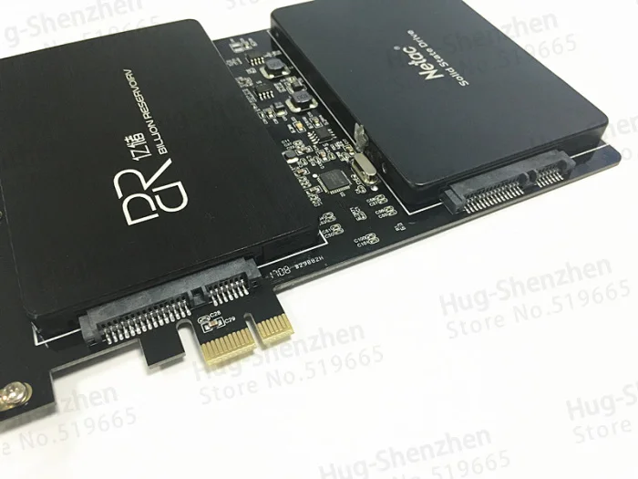 Высокоскоростная карта адаптер DEBROGLIE DB 23561 Dual SATA III к PCIe SSD для 08 12 0 8 10 Бесплатная