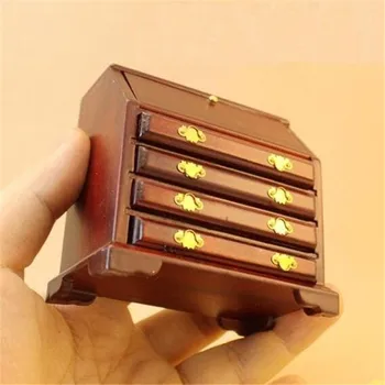 

1:12 Dollhouse Miniature Doll Furniture Room Bed Wooden Drawer Cabinet Desk