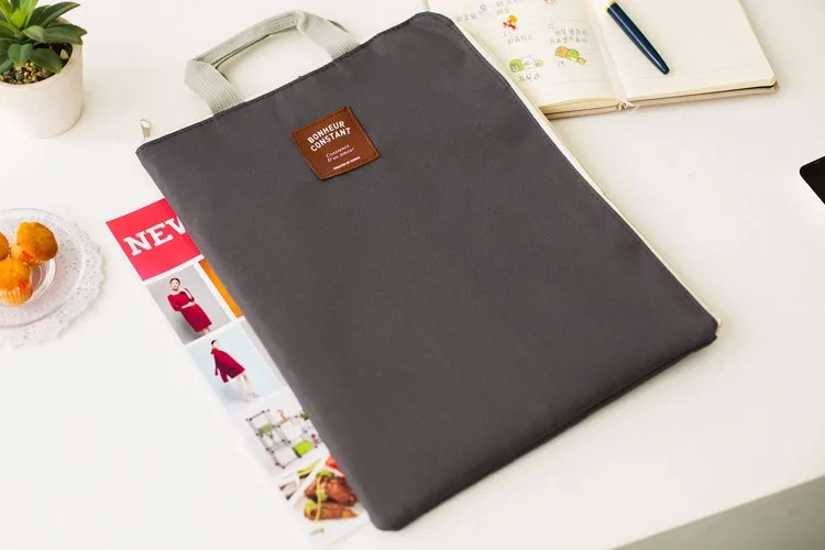 Корейский простой сплошной A4 большой Ёмкость документ Бизнес Портфели для хранения файлов папка для бумаг канцелярские студент подарок