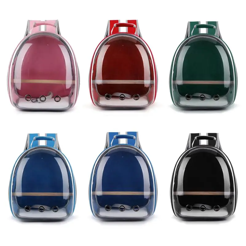 Fashion Pet Parrot Carrier Bird Travel Bag Space Capsule Transparent Backpack Breathable Sightseeing