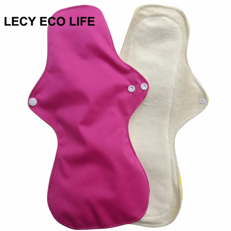 Lecy Eco Life 1 шт. 1" Печатные женские крылья дизайн моющиеся тканевые гигиенические прокладки с органическим бамбуком - Цвет: Q20