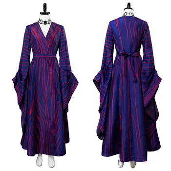 

Game of Thrones Season 6 Melisandre Cosplay Costume Dress Purple Stripe Cosplay Costume Halloween Costume