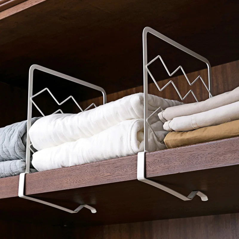 Wrought iron wardrobe storage clapboard partition finishing board layered rackin