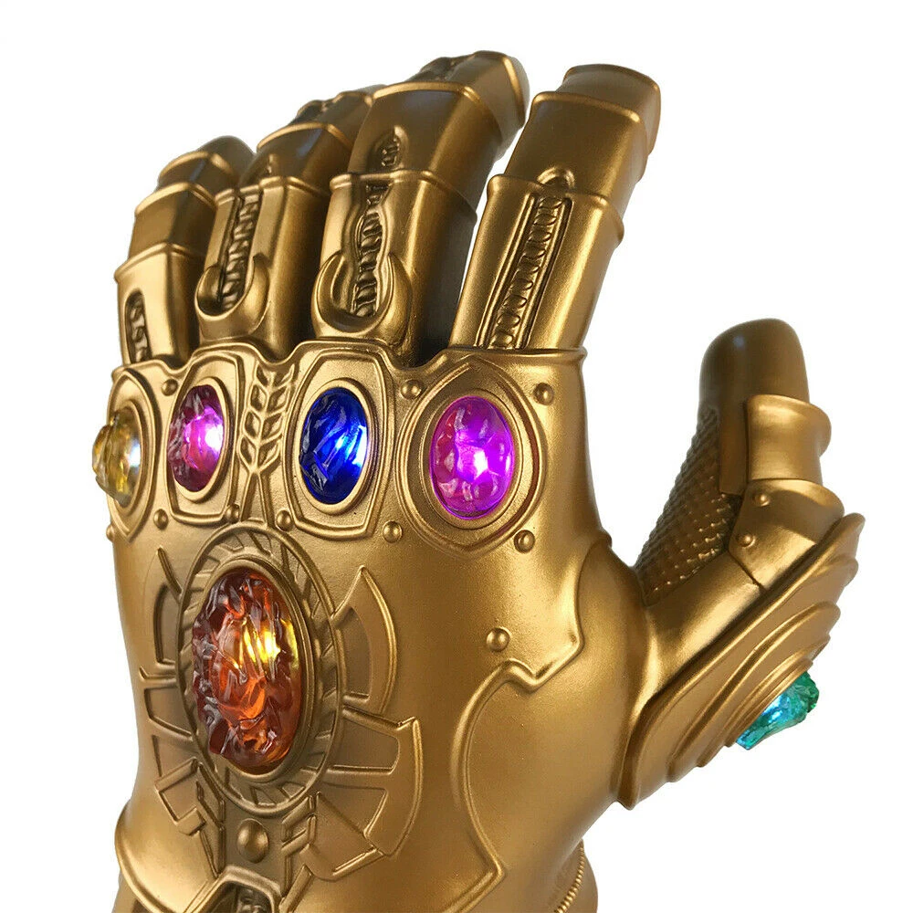 Светодиодный светильник Thanos Infinity Gauntlet Мстители Бесконечность войны косплей светодиодный перчатки ПВХ фигурка модель игрушки подарок Хэллоуин реквизит