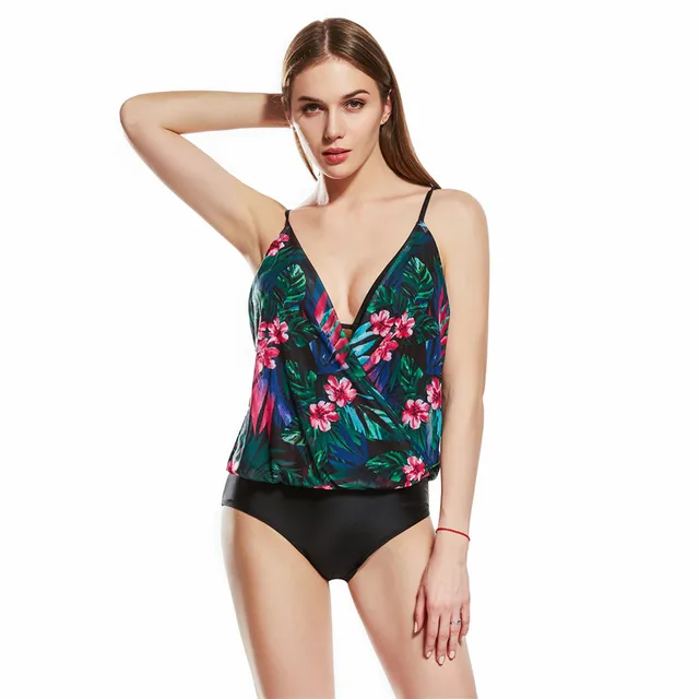 AINDAV Blouson Print One piece Swimsuits Women Swimwear Sports Suits
