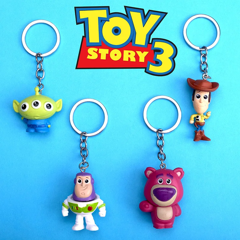 

Toy Story 3 Creative Buzz Lightyear Cartoon Anime Keychain Woody Strawberry Bear Children's Toys Small Gifts