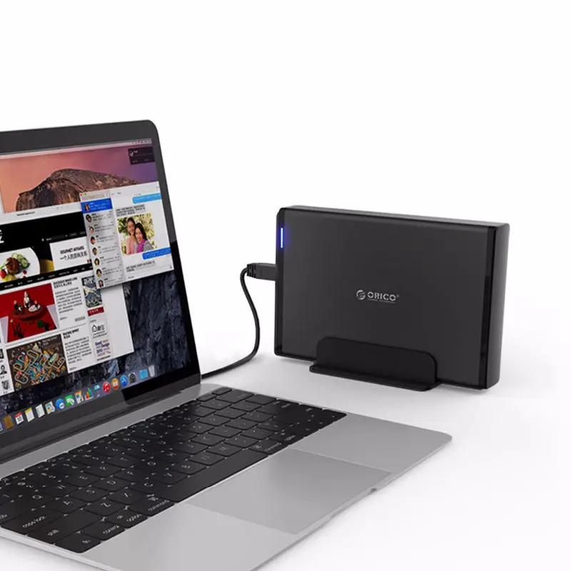 Orico 7688C3-Bk 3,5 дюймов Тип-C Hdd чехол Sata к Usb 3,1 Ssd док-станция коробка для хранения высокоскоростная Коробка Внешний жесткий драгатив