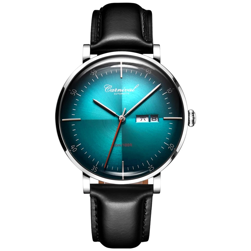 

Carnival brand luxury men's watch fashion automatic mechanical watch men's leather belt waterproof sports watch