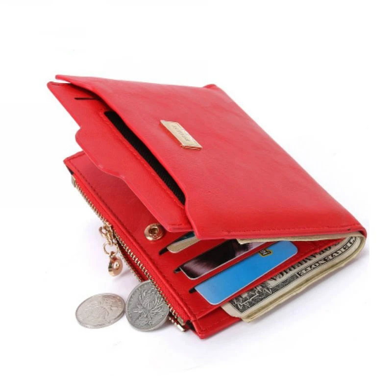 

New Brand Women Short Wallet Fashion Zipper Pu Leather Purses Wallet Coin Photo Card Holder Female Slim Wallets for Women DB5700