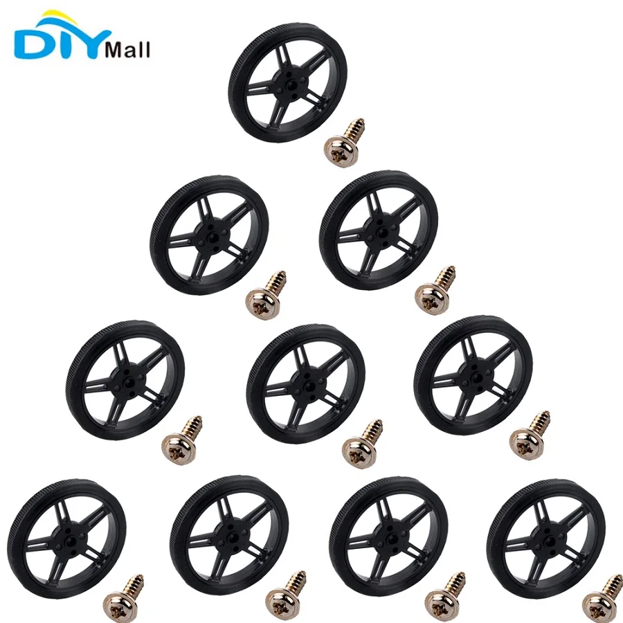 10pcs/lot Feetech FS90R 360 Degree Continuous Rotation Servo Wheel for RC Drone Arduino Smart Car Robot - Комплект: Wheel for Servo