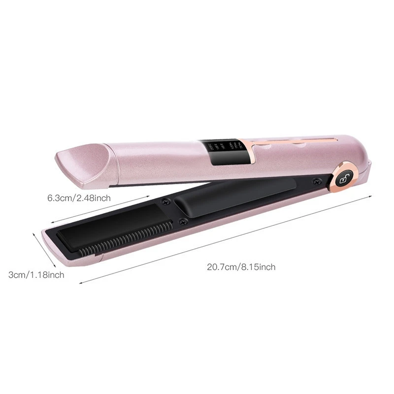 

Ceramic Hair Straightener Rechargeable Flat Iron Wireless Usb Rechargeable Hair Curling Iron Cordless Hair Iron Styling