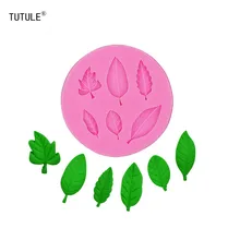 Помадка инструменты для украшения торта Новые 6 шт. листья Мыло плесень украшение из мастики для торта инструмент для украшения Экологически чистая жидкость