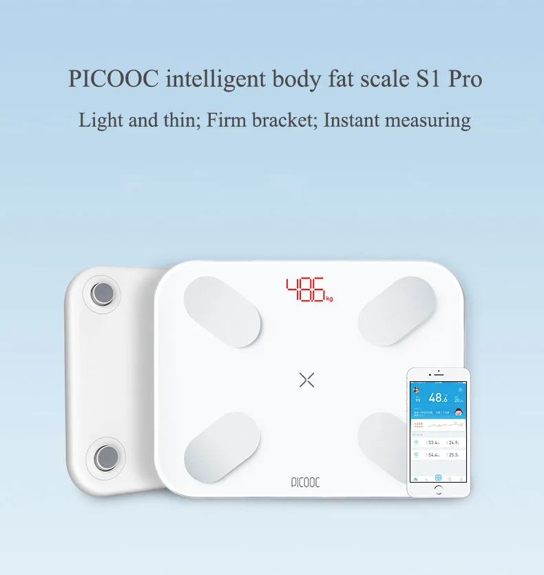 Лидер продаж белый Picooc S1 pro Умные весы бытовые Премиум приложение с поддержкой