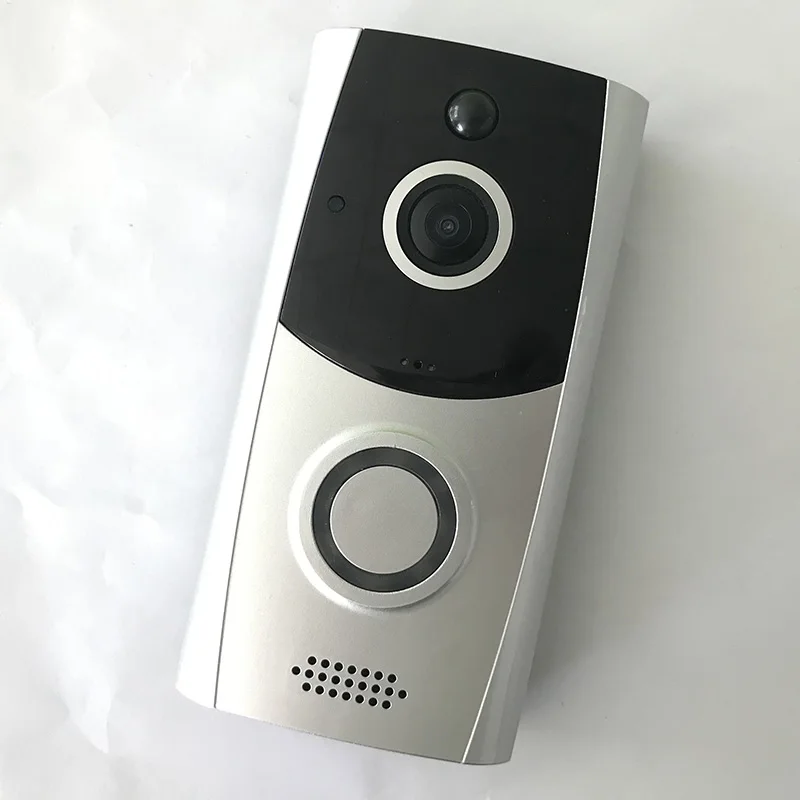 M11 умный WiFi дверной звонок Водонепроницаемая камера беспроводной пульт дистанционного видео дверной звонок ночного видения CCTV Chime Phone приложение управление сигнализация - Цвет: Серебристый